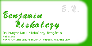benjamin miskolczy business card
